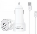 Portronics Car Power 2T 2.4A Car Charger with Dual USB Ports with Micro Cable (POR-663)